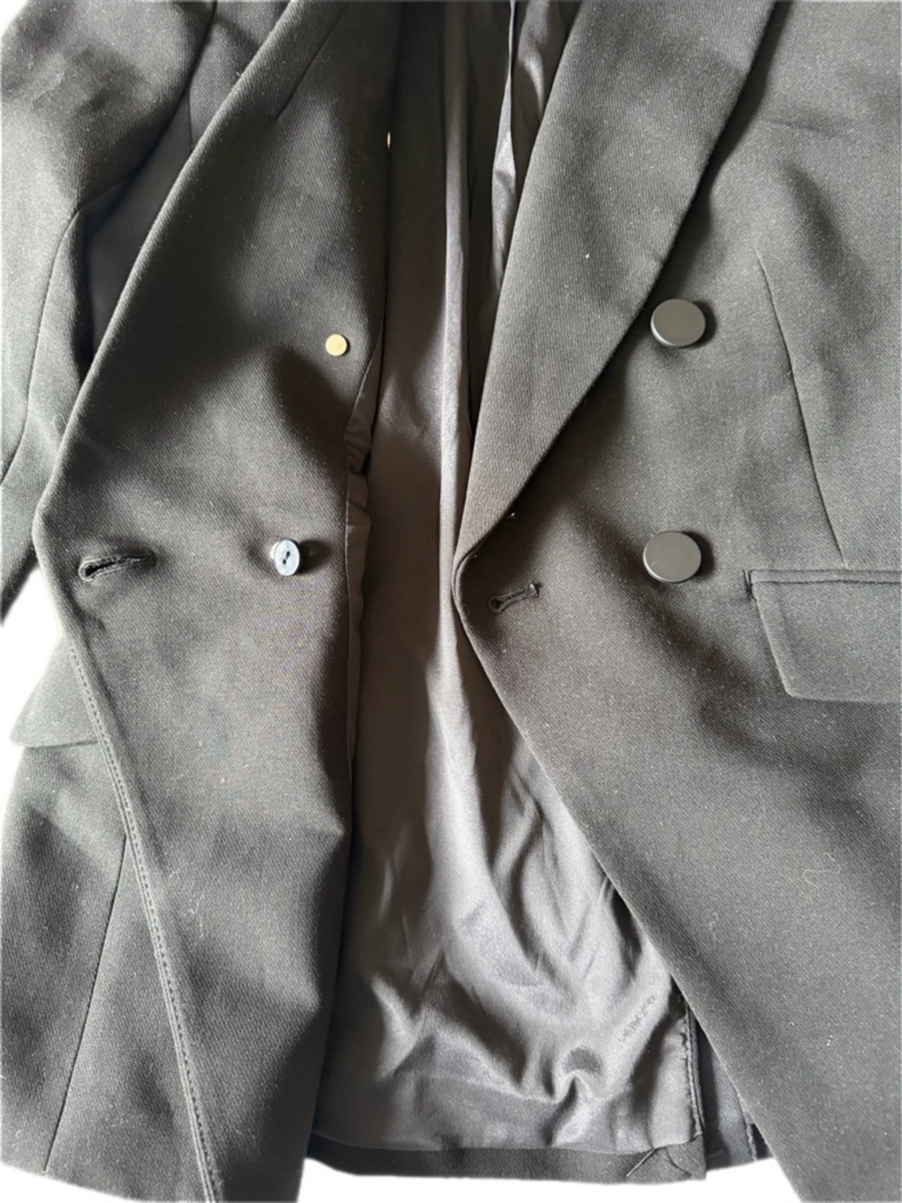 Banana Republic double breasted black blazer size 2 - Picture 9 of 15